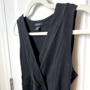 Classic Black Crossover Maxi Dress - Size XS